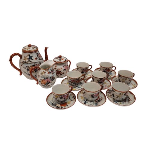 お茶様　　専用 Tea Set in Kutani Porcelain, Japan, 19th Century, Set of 19 for