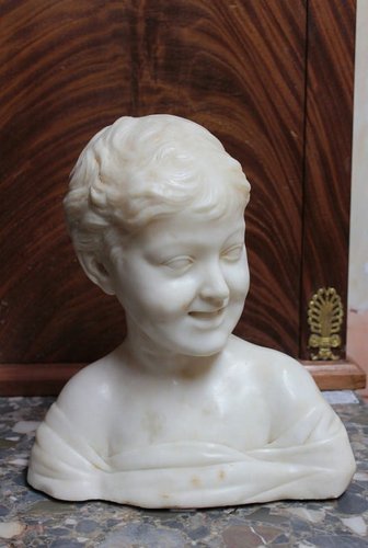 アンティーク雑貨 Classical Child Bust Statue. Child's Bust, 20th Century, Marble for sale at Pamono