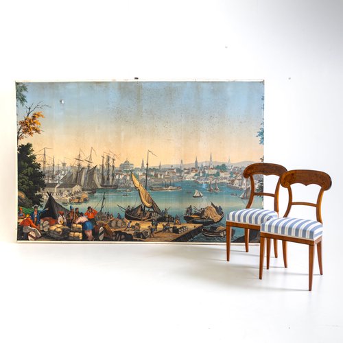 Boston Harbor from Views of North America from Zuber Et Cie