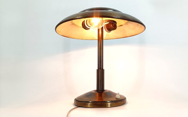 Art Deco Copper Desk Lamp, 1930s for sale at Pamono