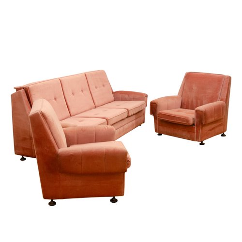 Vintage Living Room Set from Up Závody, 1980s, Set of 3 for sale at Pamono