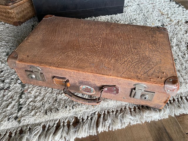 Vintage Leather Suitcase for sale at Pamono