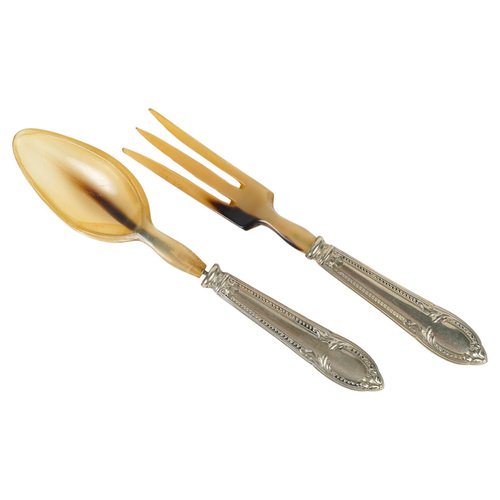 Weis Posate Da Insalata 20 Cm In Acciaio Inox: Set Di Cucchiai E Forchette Per Insalata, Manici Satinati, Argento - 3