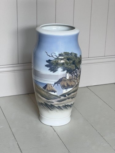 Vase Royal Copenhagen Early Art Nouveau avec Iris et Or
