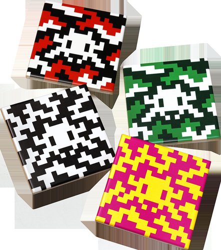 Invader Camo Tile インベーダー カモ タイル4枚セット アート