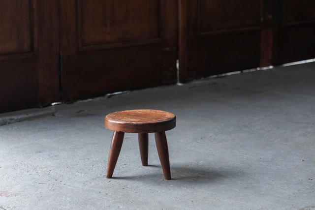 Vintage French Tripod Milking Stool, 1960s for sale at Pamono