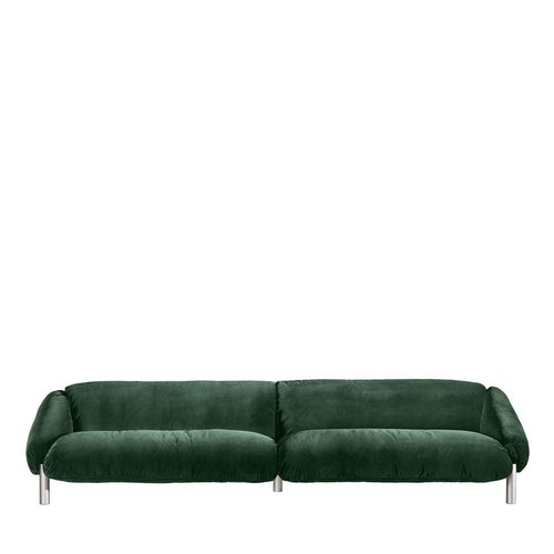Flo 4-Seater Green Fabric Sofa by Lorenza Bozzoli for sale at Pamono