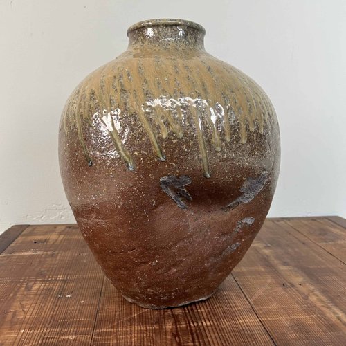わ*か様 高橋唐治　Y鉢　raw life factory invisiblei Shigaraki Tsubo Vase, Japan, 1920s for sale at Pamono