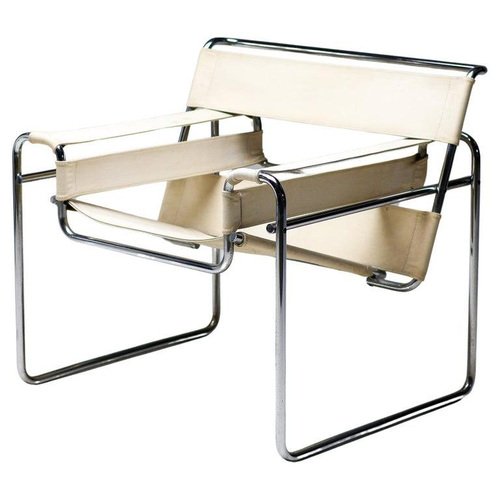 Early Canvas Model B3 Wassily Chair by Marcel Breuer for