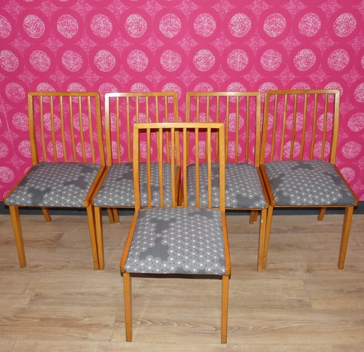 Dining Chairs with Spring Core and Rung Backrest from Wilkhahn