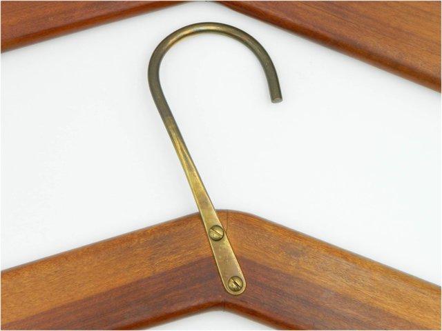 Percheros vintage de nogal de Carl Auböck para Werkstätte Carl