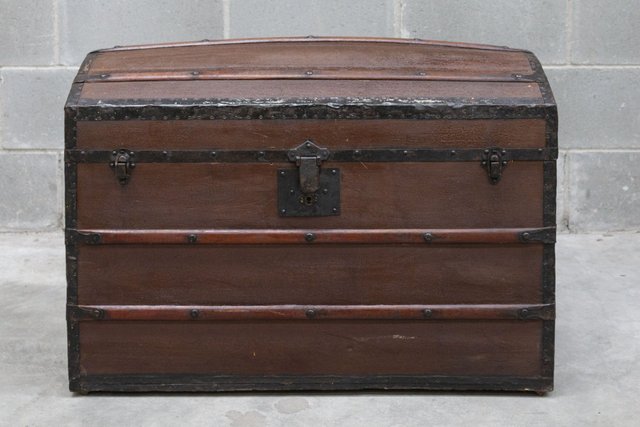 希少 Antique Wooden Object Antique Wooden Zenibako Temple Offering Box, Japan, 1890s