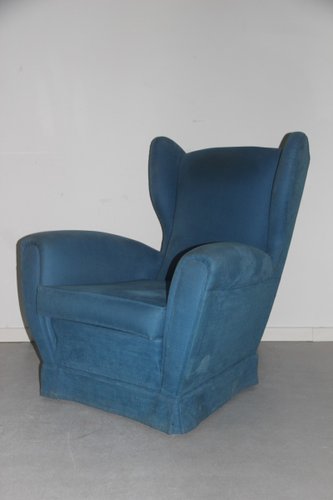 Mid Century Italian High Back Armchair 1950s For Sale At Pamono
