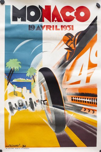 限定セール 1931 Avril 19 Monaco Poster Manifesto Falcucci Robert by アート・デザイン・音楽
