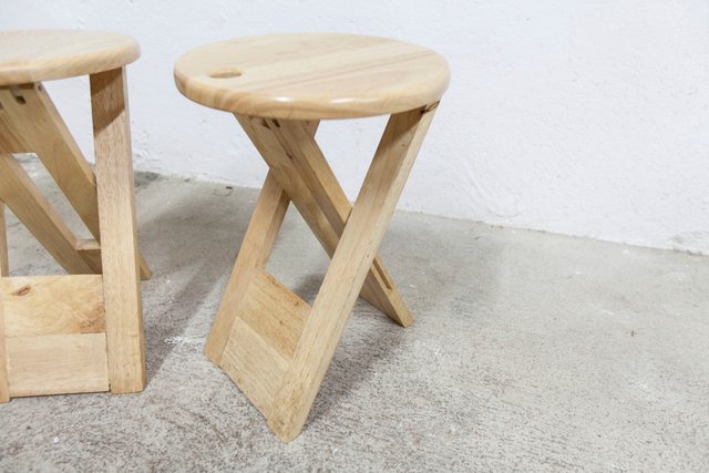 Set of Adrian Reed Folding Stools, 1980s for sale at Pamono