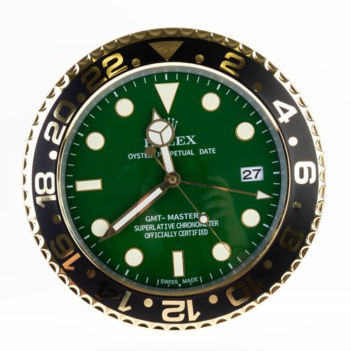 Green Gold GMT Master II Wall Clock from Rolex 2010s for sale at Pamono