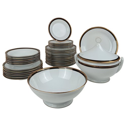 China Dinner Service attributed to Richard Ginori, 1980s, Set of