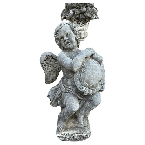 Garden Stone Sculpture Cherubs, 1950s, Set of 2 for sale at Pamono