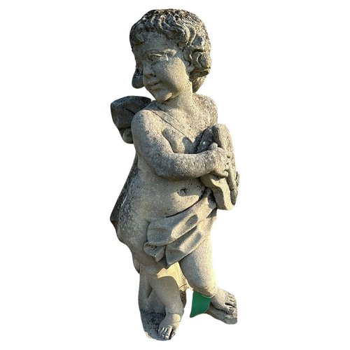 Garden Stone Sculpture Cherubs, 1950s, Set of 4 for sale at Pamono