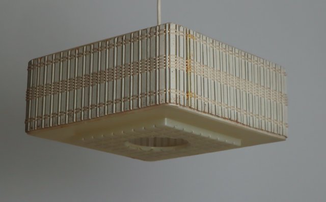 Minimalist Cubist Hanging Light, 1970s for sale at Pamono