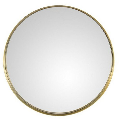 Large Round Brass Mirror for sale at Pamono
