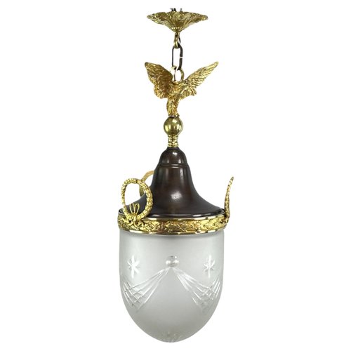 Picture of Art Nouveau Hanging Lamp with Eagle, 1890s for sale at Pamono