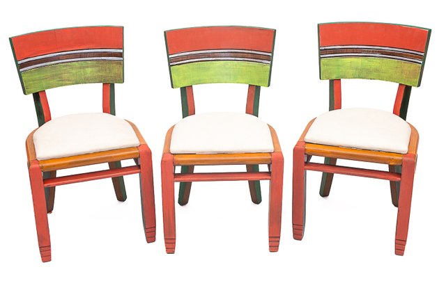 Picture of Vintage Art Deco Chairs, 1930s, Set of 6 for sale at Pamono