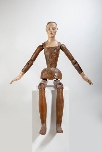 Poupée Mannequin D'Artiste Vintage En Bois Articulé – Taiwan – 12,5 Pouces – Occasion