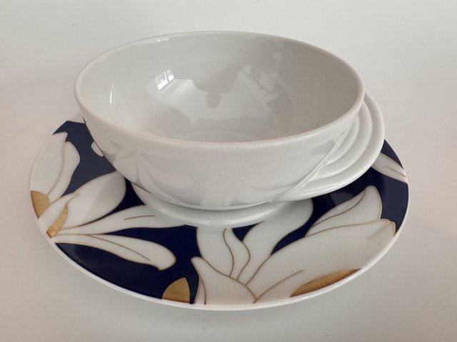 Cupola Fiorella Teacup with Saucer by Mario Bellini for Rosenthal