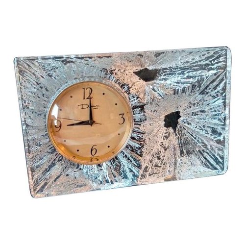 Daum Franceドームフランス ヴィンテージ クリスタル 置時計 Crystal Table Clock from Daum, France, 1950s for sale at Pamono