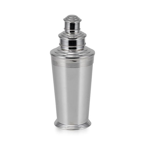 20th Century Art Deco English Silver Plated Cocktail Shaker
