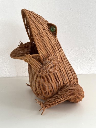 モロッコ ヴィンテージBAR BAR バスケット Vintage Italian Rattan