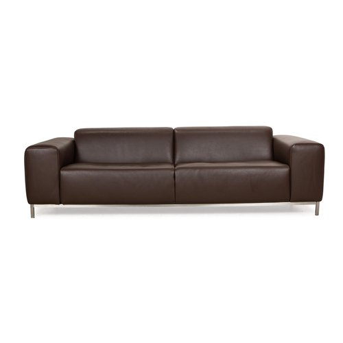 Canapé Deux Places Koinor Cuir Marron - Moderne 208cm - Occasion