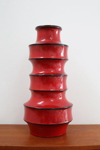 Large Fat Lava Pagode Vase Model 267 - 48 from Scheurich