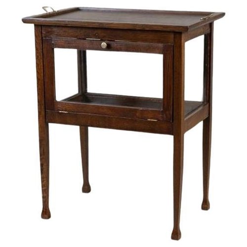 Early 20th Century Oak Tea Cabinet with Tray, 1950s for sale at Pamono