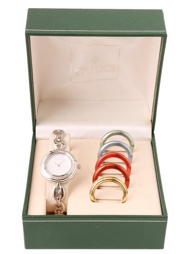 Metallic Changeable Bezel Watch from Gucci for sale at Pamono