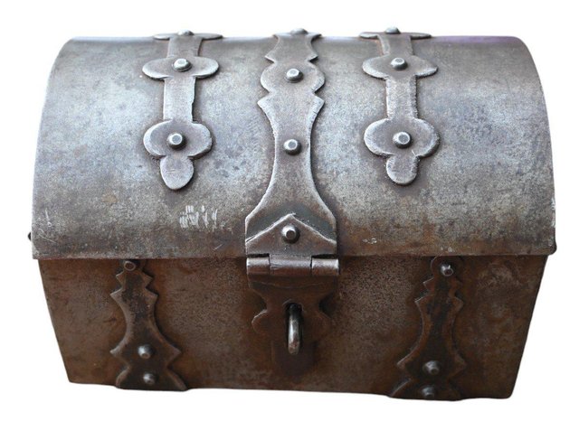 Wrought Iron Chest or Messenger Box for sale at Pamono