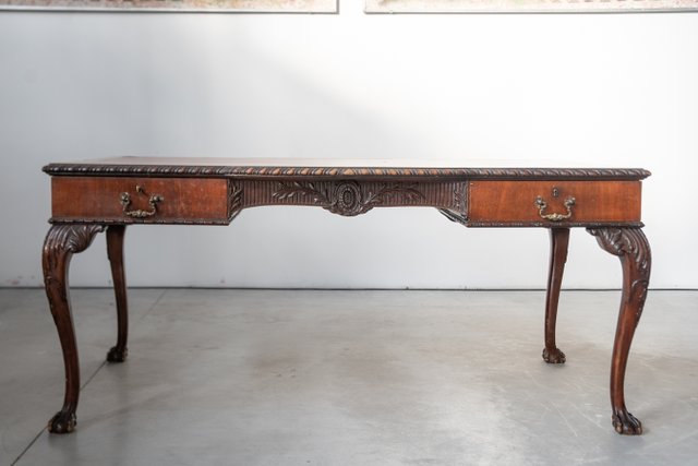 Early 20th Century Edwardian Desk with Lion Paw Feet for sale at 