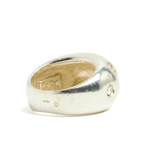 Silver Dome Ring from Yves Saint Laurent 1990s for sale at Pamono