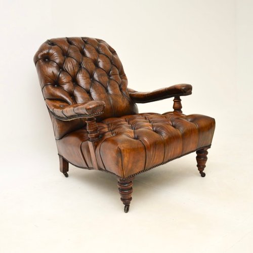 Victorian leather chair sale