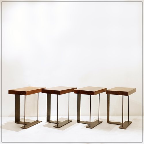 スツール Vintage Stool Pierre Chareau Style 1980s Vintage Stools in the style of Pierre Chareau, Set of 4 for