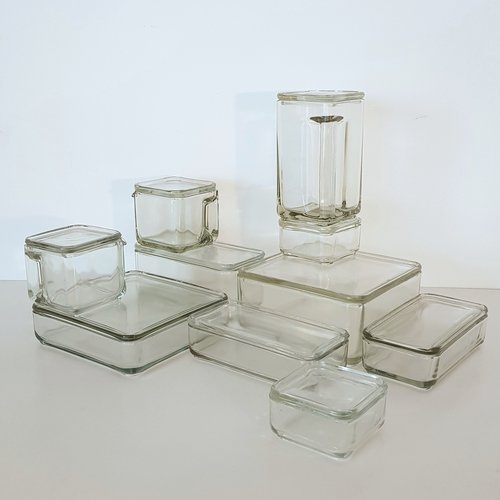 Kubus Tableware by Wilhelm Wagenfeld for Weisswasser, 1930s
