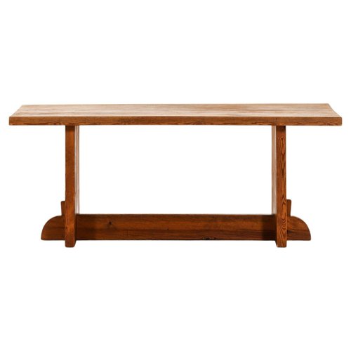 Dining Table in Acid-Stained Pine attributed to Axel Einar Hjorth