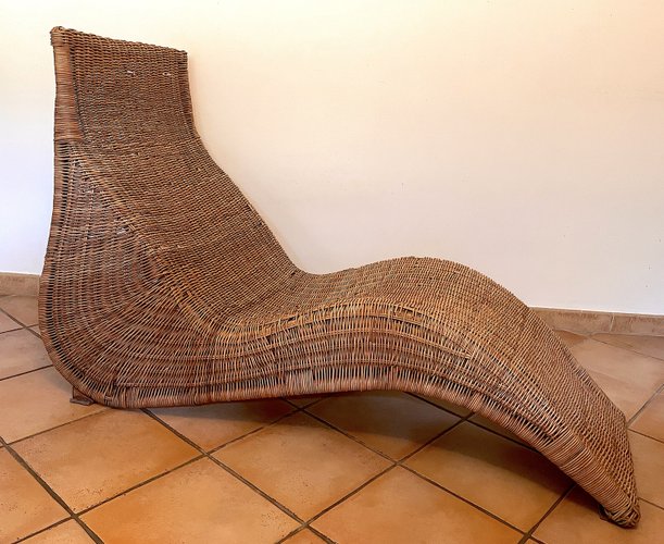 carl öjerstam ikea chair Karlskrona Wicker Chaise Lounge by Carl Öjerstam for Ikea