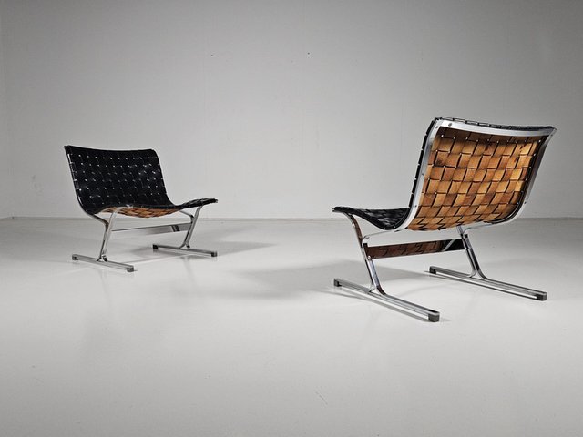 Set of Luar Lounge Chairs by Ross Littell for ICF De Padova, 1960s