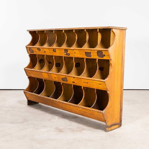 Faux Wood Workshop Shelving Pigeon Hole Bins, 1940s for sale at Pamono