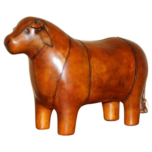 Large Bull Footstool in Cow Leather from Liberty for sale at Pamono