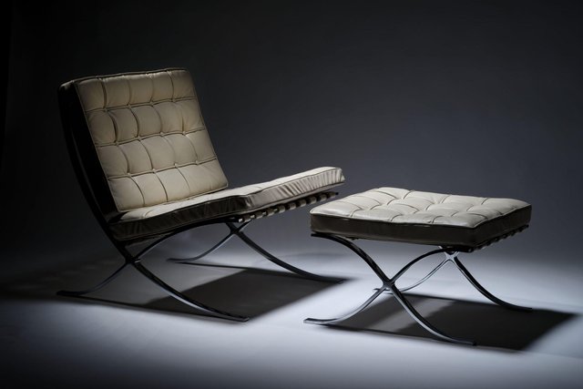 Sedia Poltrona Mies Van Der Rohe Sedia Barcellona Mies Van Der