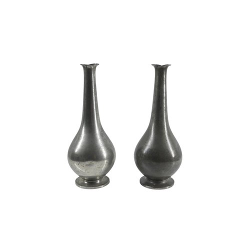 Vintage Art Deco Pewter Vases by Just Andersen, Denmark, 1930s