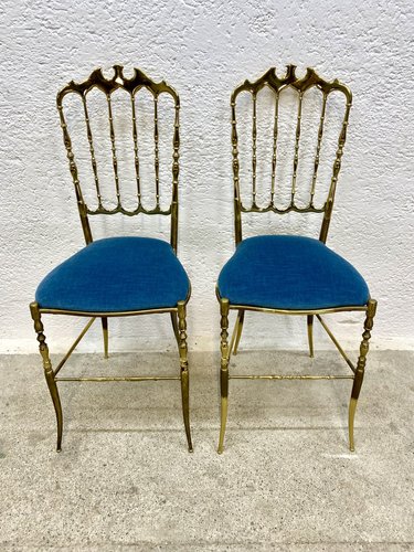 Chiavari Brass Dining Chair, 1970s